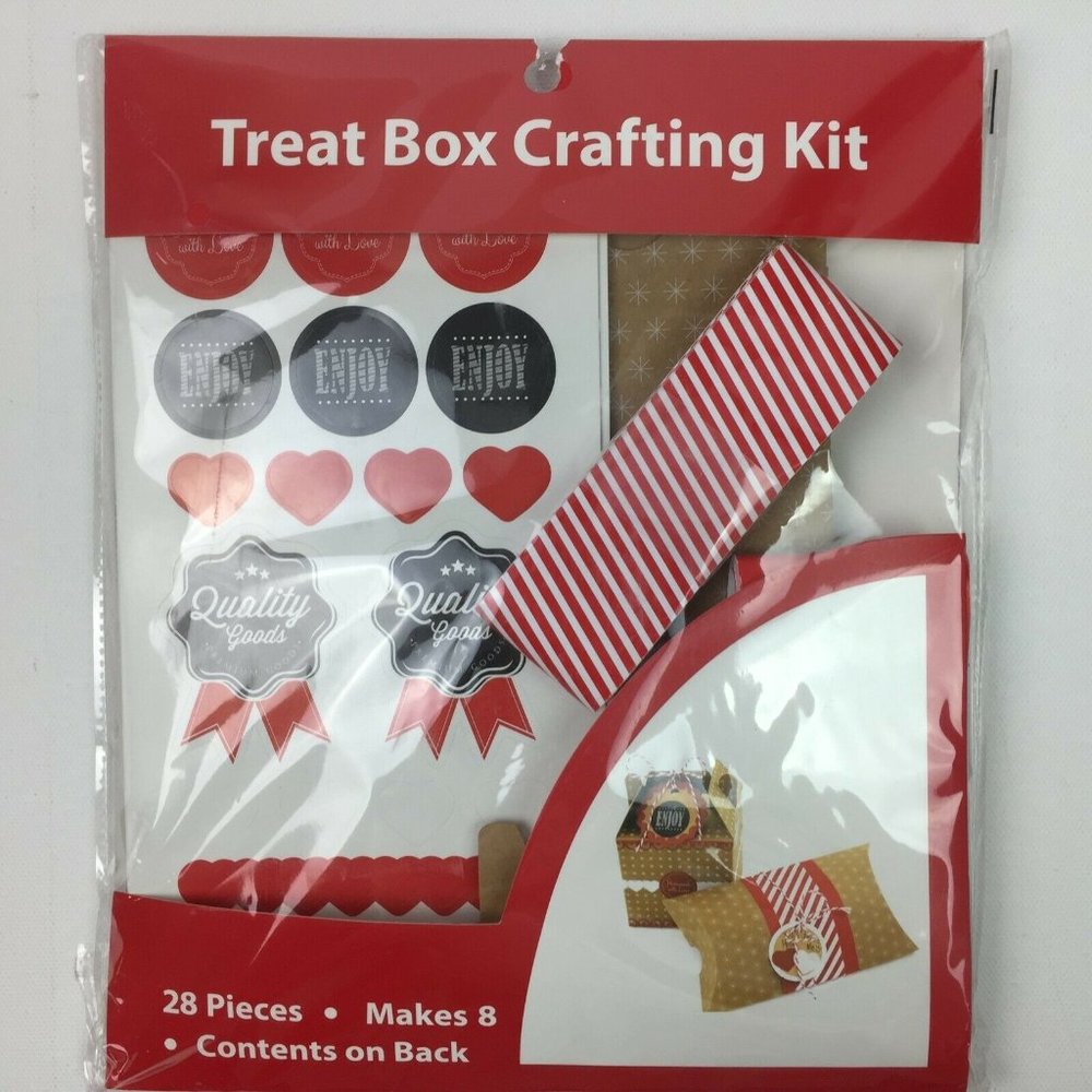 Treat Box Crafting Kit 28 Pieces Makes 8 Gift Boxes Baking Candy Making Holidays